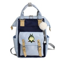 Harajuku Totoro Waterproof Nylon Women Backpack Japanese Style Chic School Bag f - £46.02 GBP