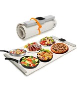 Food Warming Mat, 25x15”, 5-Level Temp Control, Fast Heat, Portable, Grey - $700.74 MXN