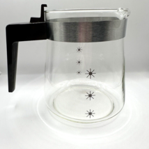 Vintage MCM Corning Glass Coffee Carafe Snowflake Star Mid Century - $18.33