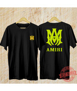Amiri MA Core Yellow Logo Men&#39;s T-shirt black Size S-5XL - £21.23 GBP+