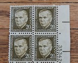 US Stamp &quot;US Statesman&quot; George C Marshall 20c Used Block of 4 - £1.47 GBP