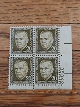 US Stamp &quot;US Statesman&quot; George C Marshall 20c Used Block of 4 - £1.48 GBP