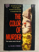 THE COLOR OF MURDER by Julian Symons (1959) Dell mystery paperback 1st - £11.82 GBP