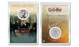 American CIVIL WAR - Lincoln OFFICIAL JFK Half Dollar US Coin in PREMIUM... - $12.16