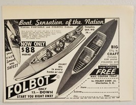 1959 Print Ad Folbot Portable Folding Boats Sensation Charleston,South C... - $8.98