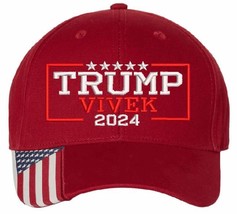 Trump Vivek 2024 Embroidered Adjustable/Flex Fit Hat USA300 or Flex Fit - £19.65 GBP