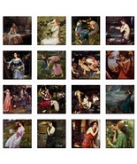 Female Art 16 Ceramic Tiles Set John WIlliam Waterhouse 4.25 Inches Tile... - $5,219.57 MXN