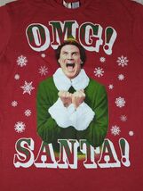 Elf Movie red Christmas T shirt large men women OMG! SANTA - $7.61
