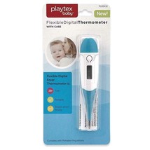 New Playtex Baby Flexible Digital Thermometer w/ Case - Fever Fast Reliable Blue - £13.22 GBP