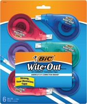 Bic Wite-Out Brand Ez Correct Correction Tape, White, Fast, Clean &amp; Easy, Count - £28.76 GBP