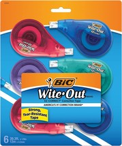 Bic Wite-Out Brand Ez Correct Correction Tape, White, Fast, Clean &amp; Easy... - £27.13 GBP