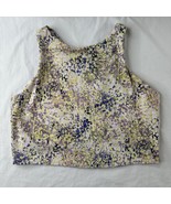 Athleta Conscious Train Crop Longline Bra Sz L Dynamic Leopard Grey Race... - $29.39