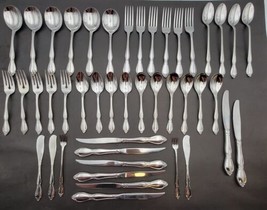 48 Pcs Vintage Oneida Craft Chateau Flatware Set Deluxe Stainless - £67.46 GBP