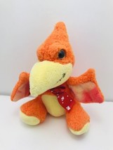 2015 Orange Pterodactyl Dinosaur Plush 9&quot; Stuffed Animal Love  Prehistoric Bird - £16.68 GBP