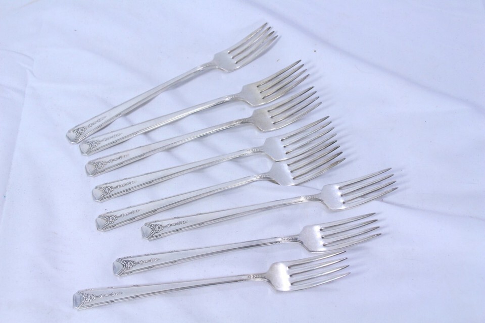 Community Plate Milady Oneida 8 Grille Forks 1 Spoon 1 Butter Knife Lot of 10 Item image 3