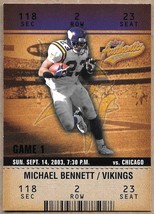 Fleer Authentix 2003 Michael Bennett Minnesota Vikings #78      Football - £1.56 GBP