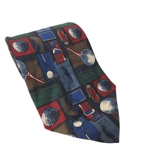 Isaac Zelcer Golf Golf Balls Tees Bags Novelty 100% Silk Necktie - $13.16
