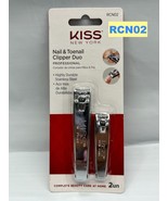 KISS NAIL &amp; TOENAIL CLIPPER DUO # RCN02 STAINLESS STEEL INCLUDES SWING N... - $3.45