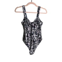 OUT FROM UNDER URBAN OUTFITTERS Size Medium Snakeskin Print Bodysuit Gre... - £16.42 GBP