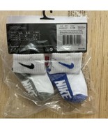 NEW 6-PACK NIKE SWOOSH LIGHTWEIGHT BABY BOYS ANKLE SOCKS 6-12 12-24 MONTHS - £9.06 GBP