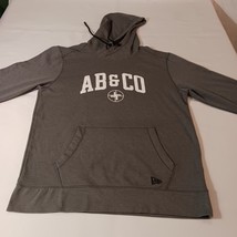 New Era AB&CO Men's Gray Cotton Blend Drawstring Pullover Hoodie Sweatshirt Sz L image 8