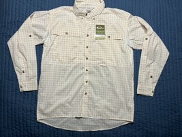 NWT Drake Featherlite Plaid Wingshooter Long Sleeve Button Up Shirt Pale... - $24.75