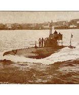 1917 USS Tarantula Submarine Military New York Navy Yard Antique Print - $989.67 MXN