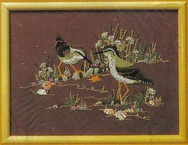 Vintage 1983 Creative Circle Sandpipers Crewel Embroidery KIT  12&quot; x 16&quot; - $16.99
