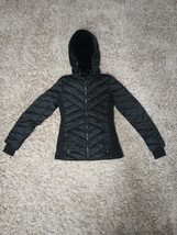 Used Nautica Women&#39;s Puffer Coat Hoodie Full Zip Faux Fur Hood - £23.56 GBP