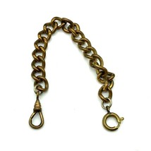 Short Gold Plated Vintage Curb Link Watch Chain - £25.60 GBP
