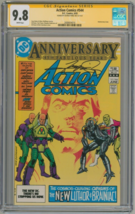 CGC SS 9.8 Superman Action Comics #544 SIGNED George Perez 1st Luthor Power Suit - £311.38 GBP