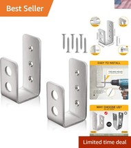 Rust-Proof Brushed Stainless Steel Door Brackets for Ultimate Security -... - $43.00