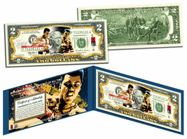 USA $2 Dollar Bill Boxing Legend MUHAMMAD ALI Petruccio Art Certified Mint - £14.74 GBP