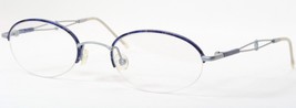 Vintage Opdo 7043-3 Blau/Lila/Silber Brille Brillengestell 47-20-130mm - $56.21