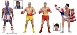 Rocky IV - Complete Set of (4) 40th anniversary 7&quot; BOXED Action Figures by NECA - £585.12 GBP