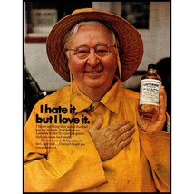 1971 Listerine Mouthwash Vintage Print Ad Woman Yellow Raincoat Slicker Wall Art - $10.97