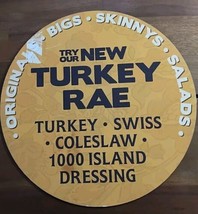 Potbelly Sandwich Works New Turkey Rae Hanging Menu Attachment Sign 9&quot; - £116.65 GBP