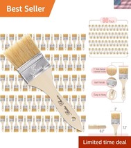 Durable 2-Inch Natural Bristle Chip Paint Brushes – 96 Count for Versati... - $48.00