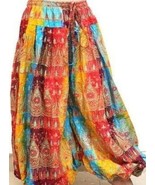 MULTICOLOR RAINBOWTRIBAL GYPSY BOHEMIAN DELUXE ATS GYPSY PANTALOONS  - $1,642.61 MXN