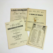 Set of 4 Music Sheets Let The Rest of the World Go By A Bowl of Roses ++... - £10.59 GBP