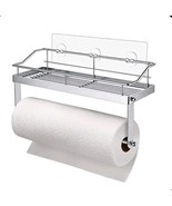 Carry360 Adhesive Paper Towel Holder Shelf,Wall Mounted Paper Towel Roll... - £19.01 GBP