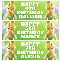 TINKERBELL Personalised Birthday Banner - Disney Peter Pan Birthday Party Banner - £4.28 GBP