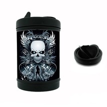 Black Metal Car Ashtray Skull D3 - $12.82