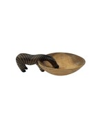 Hand Carved Wood Zebra w Bowl African Figural Folk Art Hand Made in Kenya - $9.85