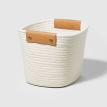 Brightroom 11" Decorative Coiled Rope Basket Oval Storage Cream Handles - $343.66 MXN Brightroom 11" Decorative Coiled Rope Basket Oval Storage Cream Handles - $343.66 MXN
