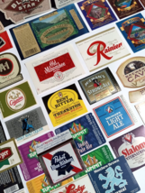 50 Vtg Beer Bottle Unused Labels &amp; 6 Drink Coasters Lot Rainier Olympia Pabst+ - $29.99