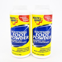 Health Smart Soothing Foot Powder TALC 6oz Lot of 2 Compare To Dr Scholl... - $17.37