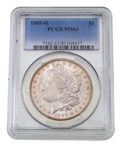 1885-O $1 Silver Morgan Dollar Graded by PCGS as MS-63 - £116.85 GBP