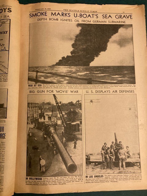 February 1940 Seattle Sunday Times Radio Newsreel Magazine Vatican-WW2 Item image 5