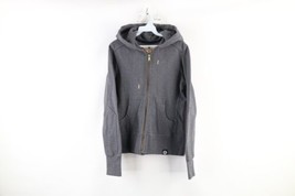 American Giant Womens Small Faded Blank Heavyweight Full Zip Hoodie Gray USA - $79.15